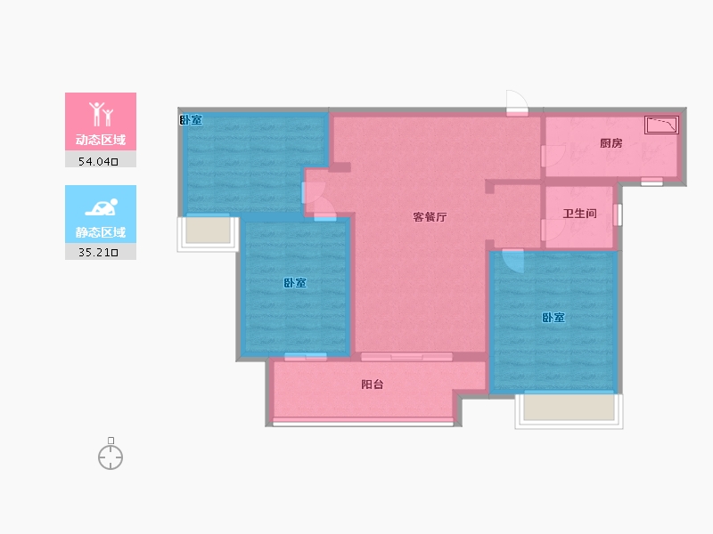 安徽省-宿州市-绿地运河小镇-78.99-户型库-动静分区