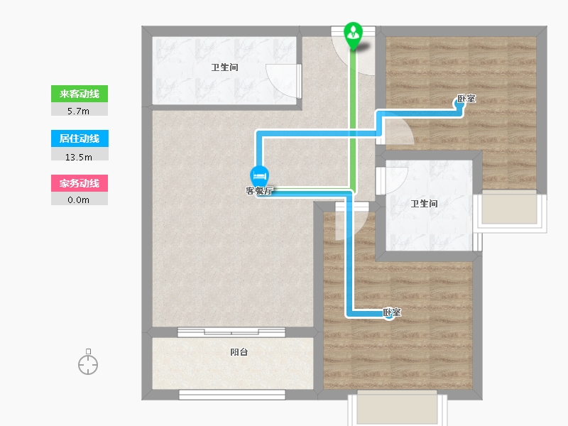 甘肃省-兰州市-美达花苑-72.78-户型库-动静线