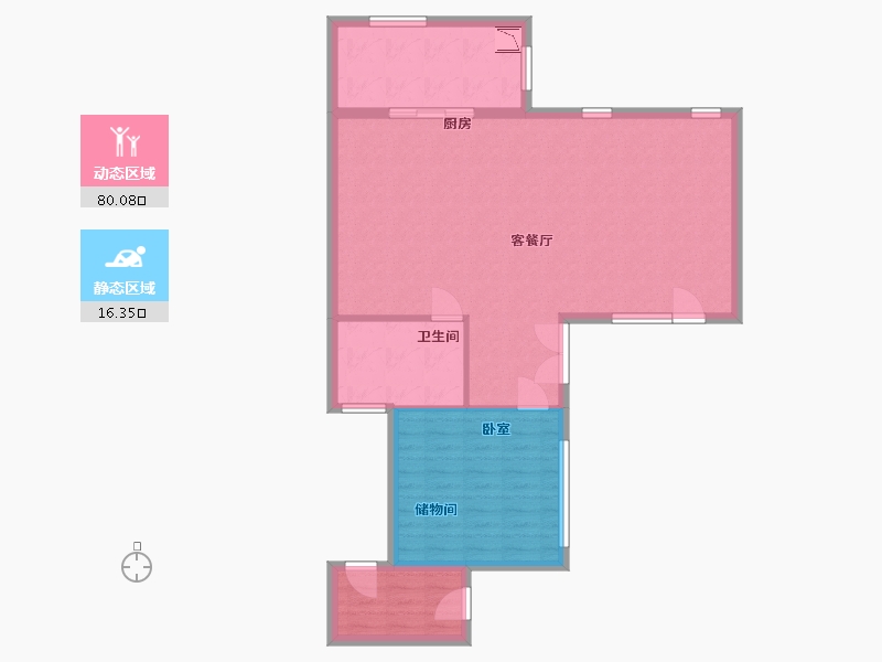 江苏省-无锡市-中交阳羡美庐-88.71-户型库-动静分区