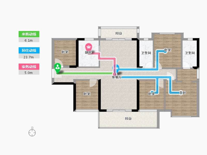 广西壮族自治区-玉林市-云天学府-121.07-户型库-动静线