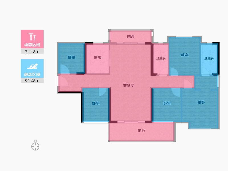 广西壮族自治区-玉林市-云天学府-121.07-户型库-动静分区