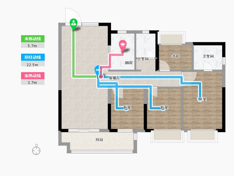 江西省-抚州市-当代阅MOΜΛ-102.00-户型库-动静线