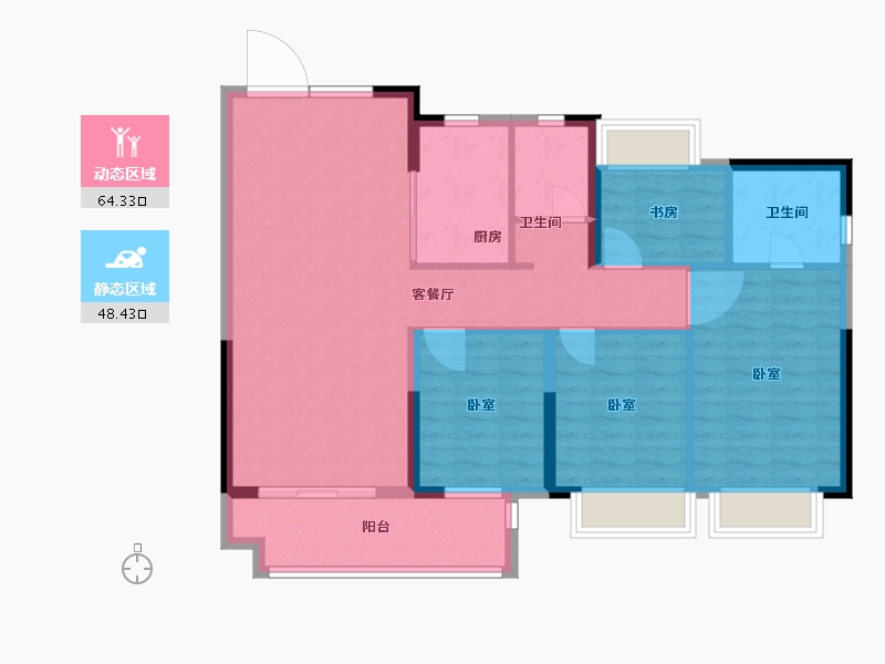 江西省-抚州市-当代阅MOΜΛ-102.00-户型库-动静分区