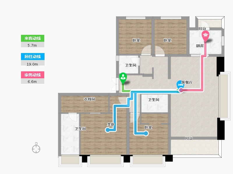 陕西省-西安市-奥园和悦府-135.03-户型库-动静线