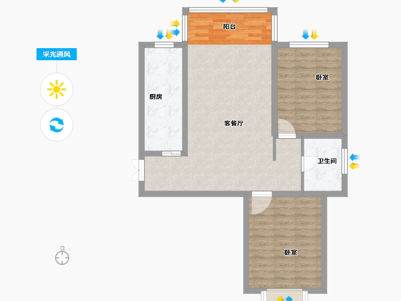 甘肃省-兰州市-兴兰湖滨国际-78.03-户型库-采光通风