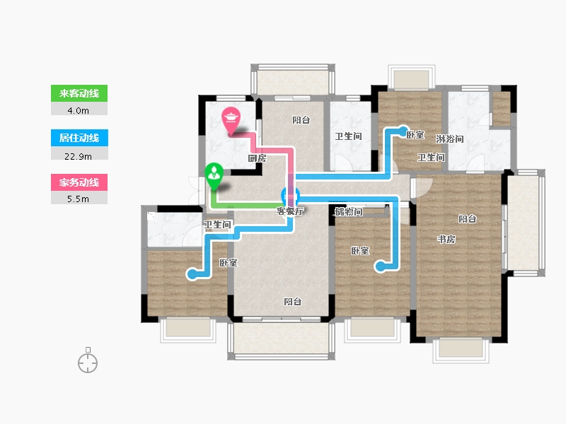 江苏省-南京市-胜科星洲府-132.00-户型库-动静线