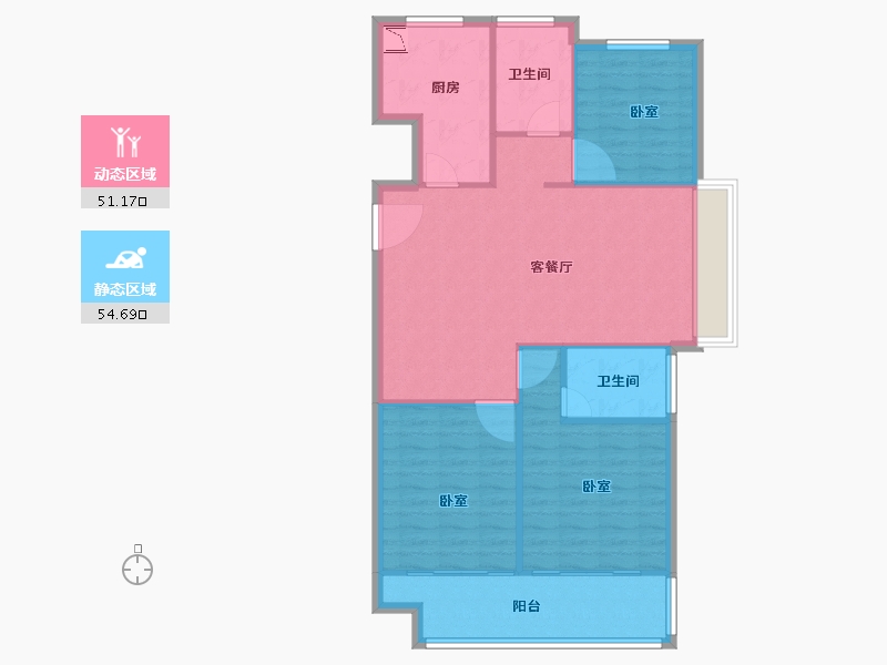 江苏省-徐州市-光明·泉城熙悦-97.00-户型库-动静分区