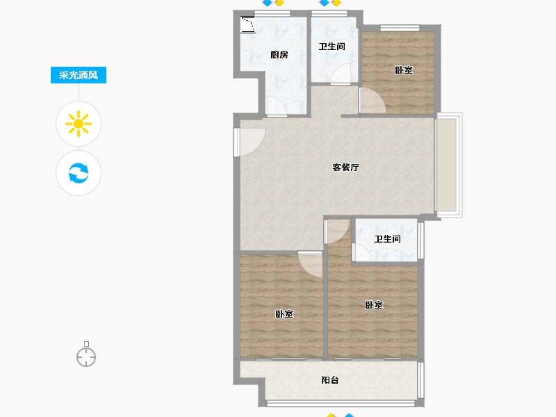 江苏省-徐州市-光明·泉城熙悦-97.00-户型库-采光通风