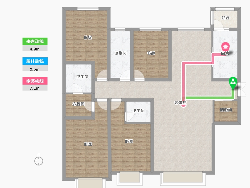 甘肃省-兰州市-中广宜景湾郡城-139.52-户型库-动静线