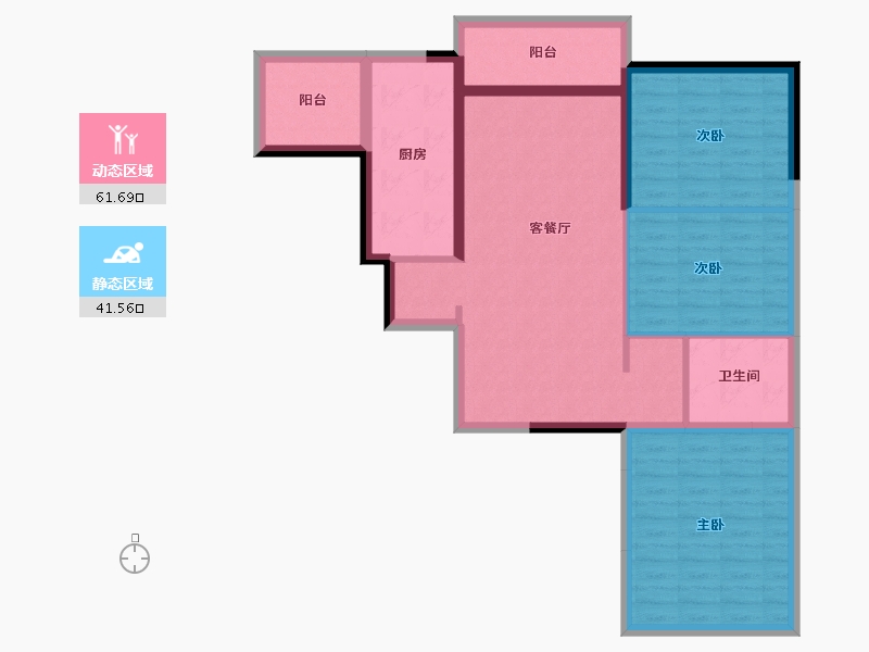 黑龙江省-哈尔滨市-阿城恒大城-93.30-户型库-动静分区