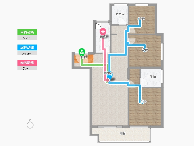 江苏省-南京市-璟悦名邸-93.58-户型库-动静线