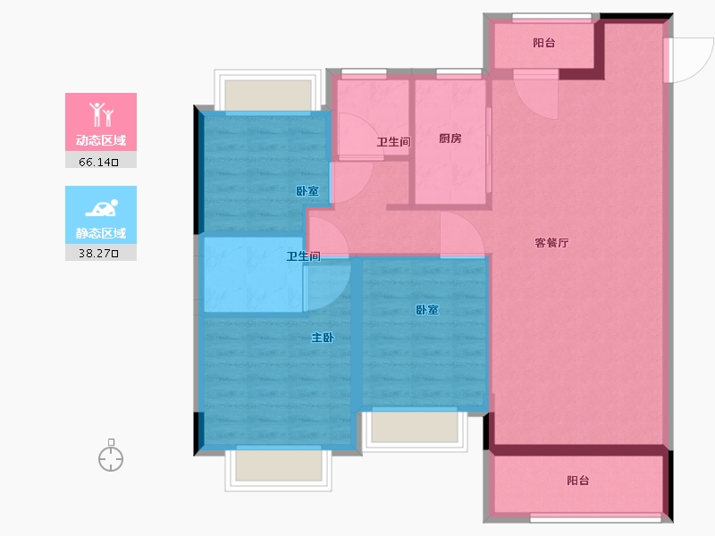 江西省-抚州市-梦湖公馆-94.00-户型库-动静分区