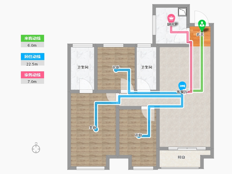 陕西省-西安市-天地源兰樾坊-96.60-户型库-动静线