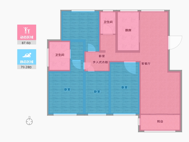 江苏省-无锡市-奥体紫兰园-141.85-户型库-动静分区