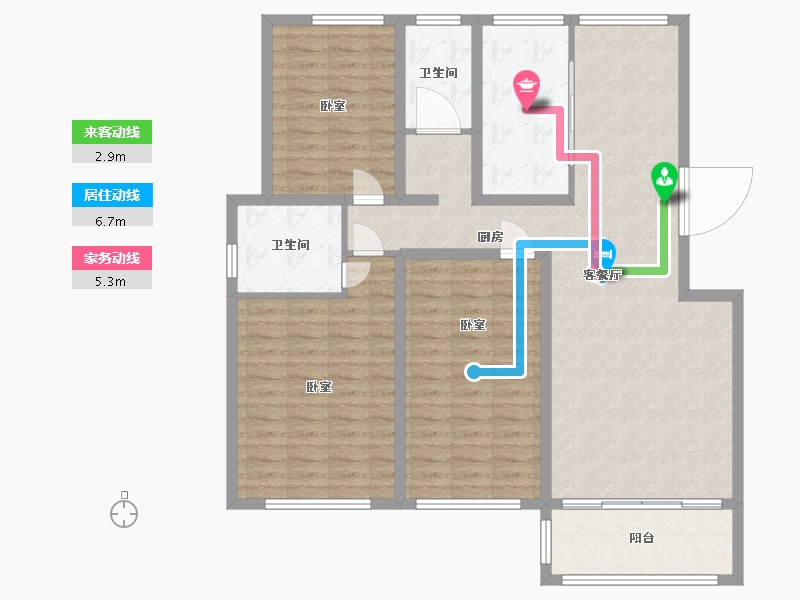 江苏省-无锡市-奥体紫兰园-115.98-户型库-动静线