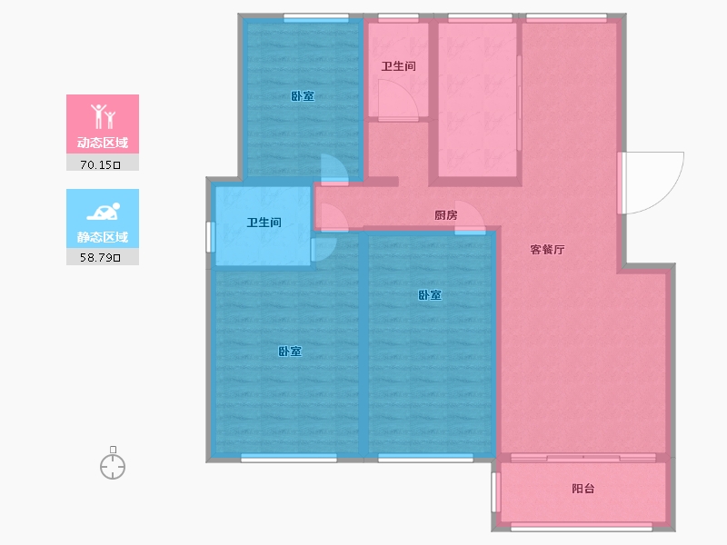 江苏省-无锡市-奥体紫兰园-115.98-户型库-动静分区