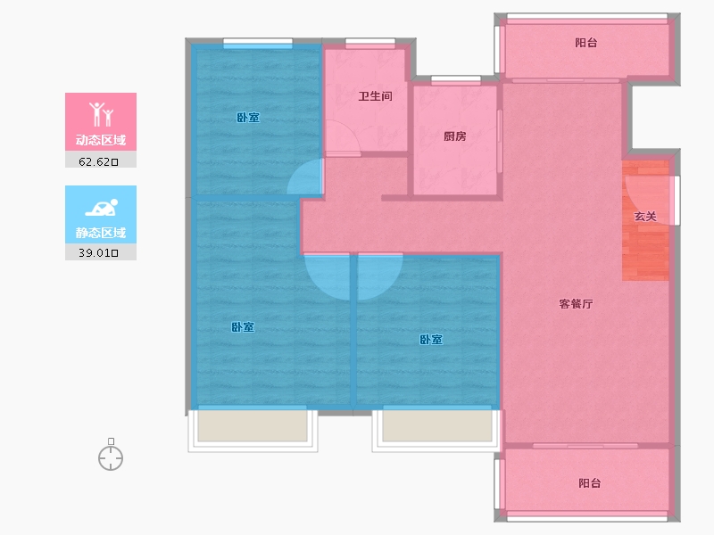 江苏省-徐州市-光明·泉城熙悦-93.13-户型库-动静分区