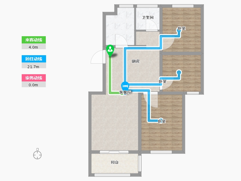 江苏省-无锡市-奥体紫兰园-93.91-户型库-动静线