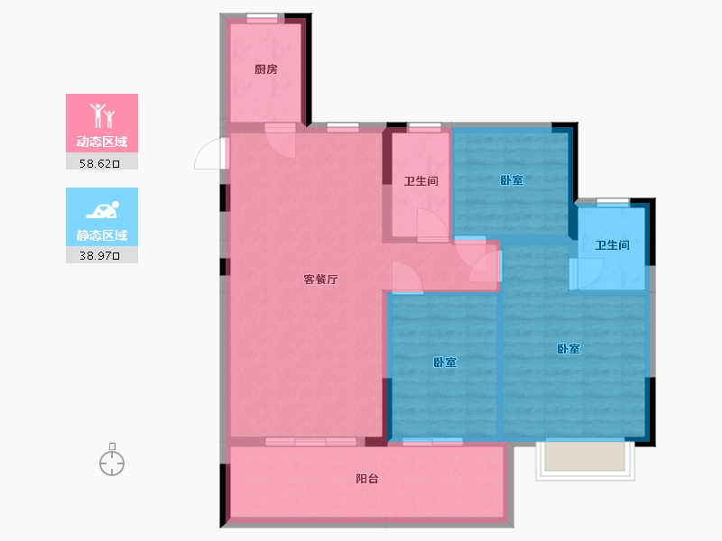 江西省-抚州市-成功朝阳郡-87.75-户型库-动静分区