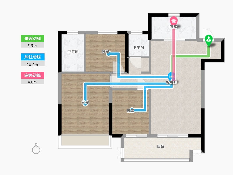 安徽省-宿州市-绿地运河小镇-92.00-户型库-动静线