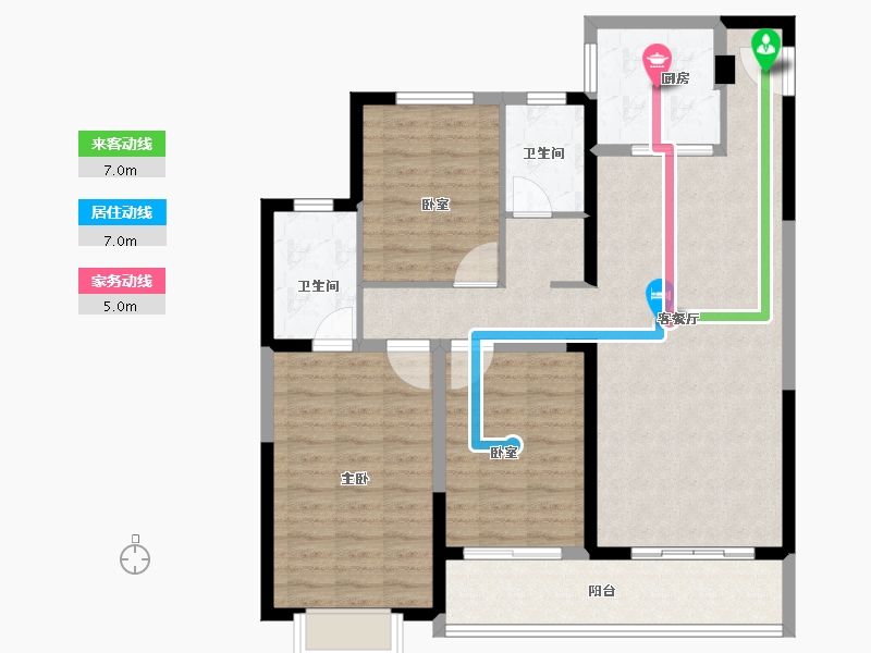 陕西省-西安市-奥园和悦府-104.12-户型库-动静线