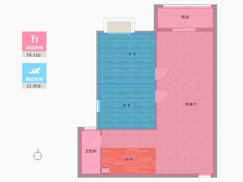 广西壮族自治区-玉林市-御林华府-72.32-户型库-动静分区