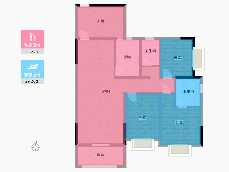 广西壮族自治区-玉林市-裕达壹号城-98.33-户型库-动静分区