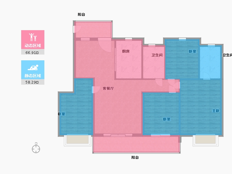 江苏省-无锡市-中梁壹号院-114.00-户型库-动静分区