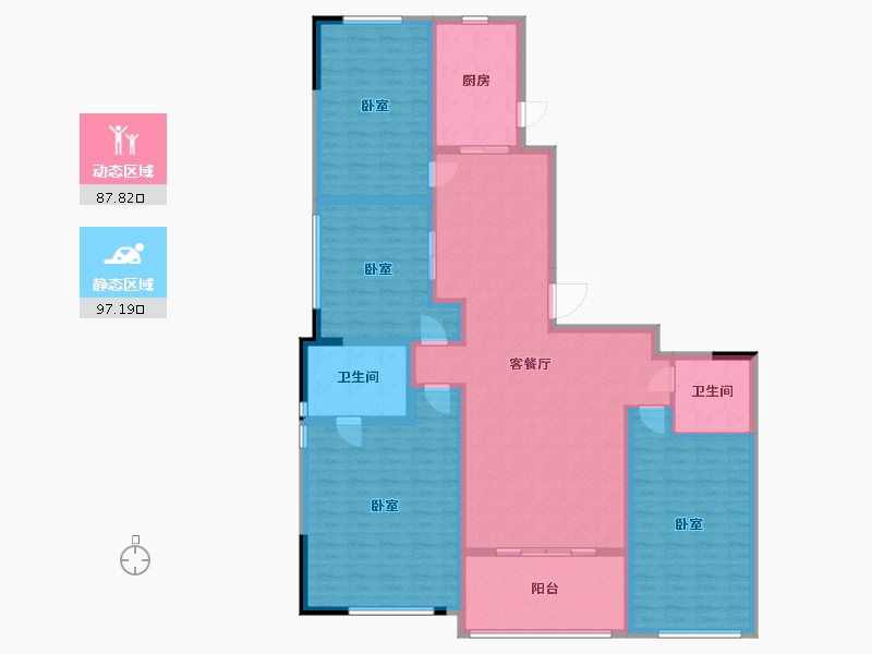 江苏省-苏州市-联合广场-168.48-户型库-动静分区