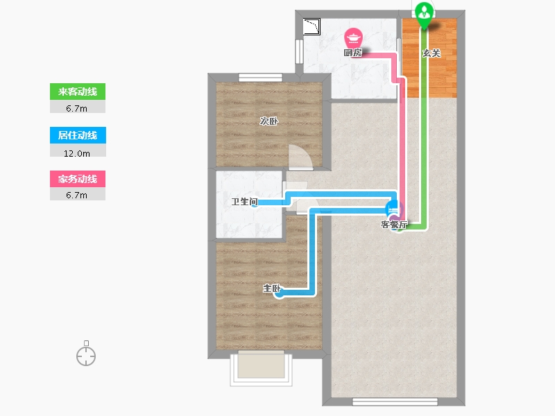 黑龙江省-哈尔滨市-恒泰·悦璟府-72.00-户型库-动静线