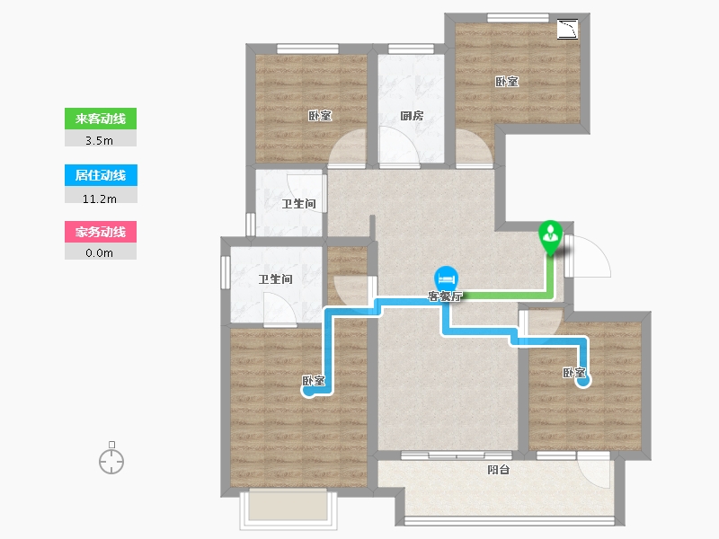 江苏省-徐州市-中南樾府-96.00-户型库-动静线