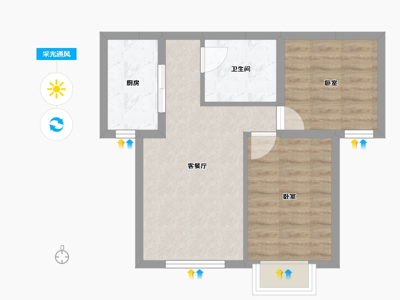 甘肃省-兰州市-天佑嘉州润园-44.99-户型库-采光通风