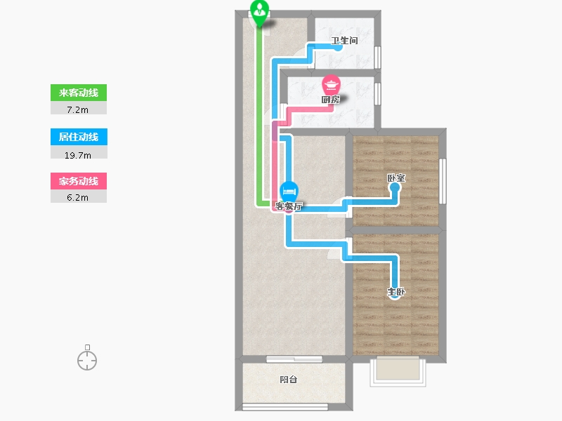 陕西省-咸阳市-滨河星城-75.95-户型库-动静线