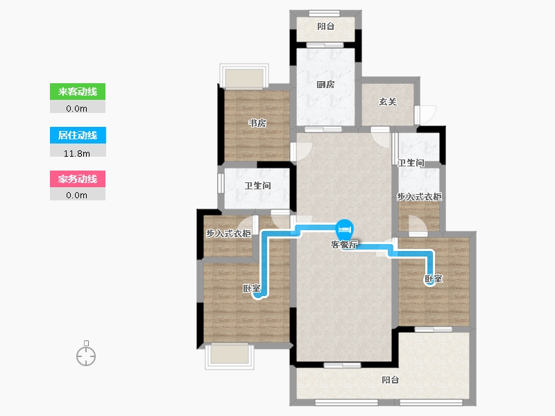 江苏省-苏州市-金科廊桥水岸-112.98-户型库-动静线