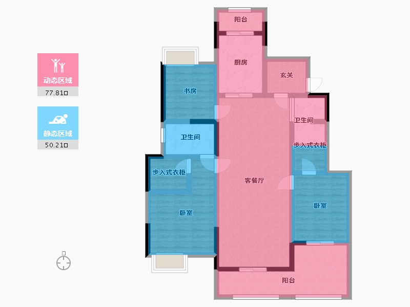 江苏省-苏州市-金科廊桥水岸-112.98-户型库-动静分区