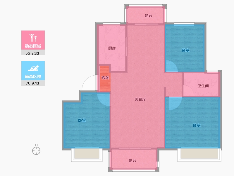 江苏省-徐州市-光明·泉城熙悦-90.01-户型库-动静分区