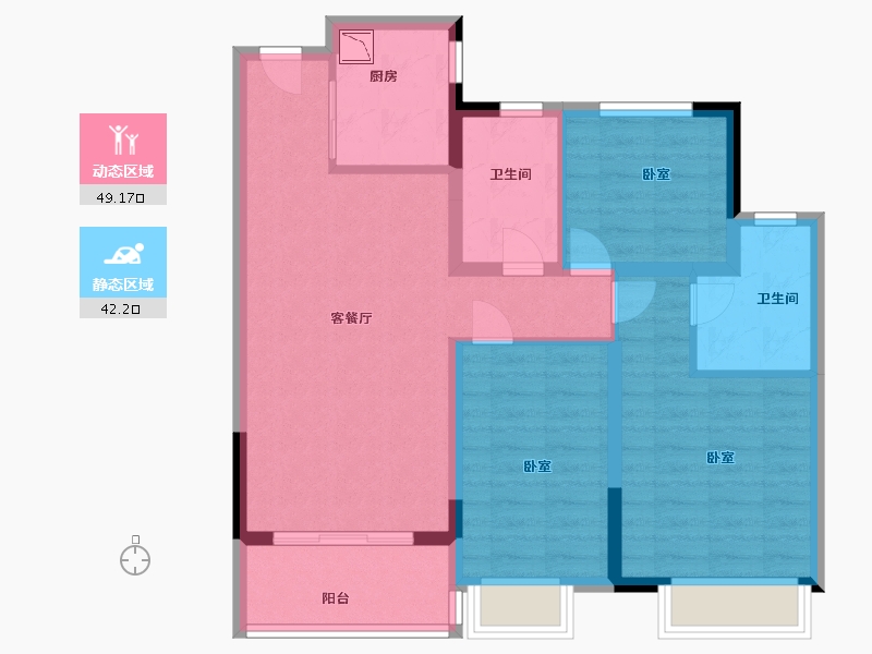 江苏省-无锡市-宝龙TOD未来新城-81.00-户型库-动静分区