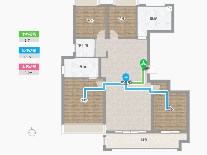 江苏省-徐州市-融创枫丹公馆-108.00-户型库-动静线