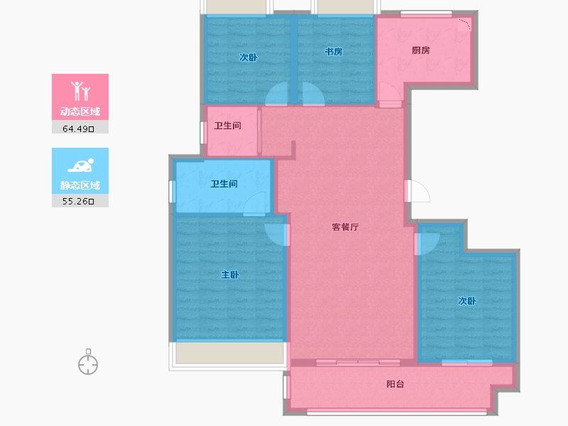 江苏省-徐州市-融创枫丹公馆-108.00-户型库-动静分区