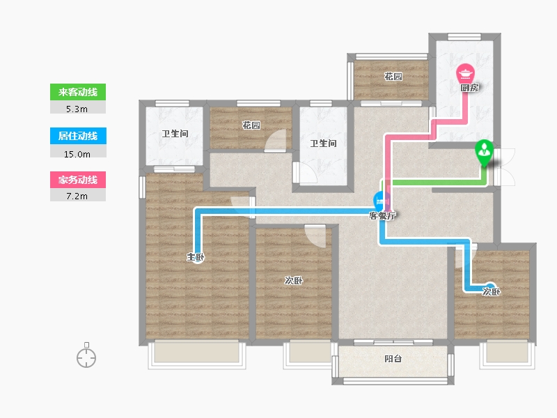 陕西省-榆林市-西港锦天城-119.01-户型库-动静线