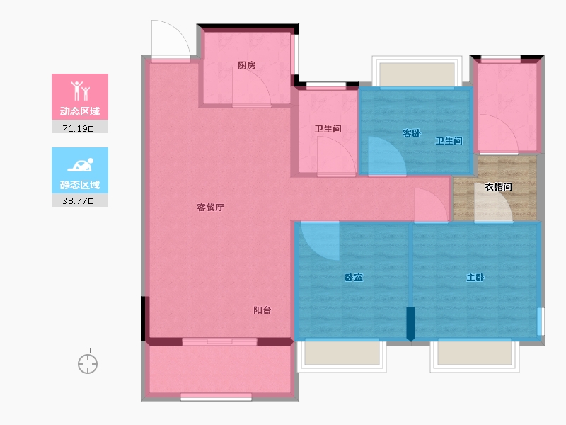 江西省-抚州市-梦湖公馆-105.00-户型库-动静分区