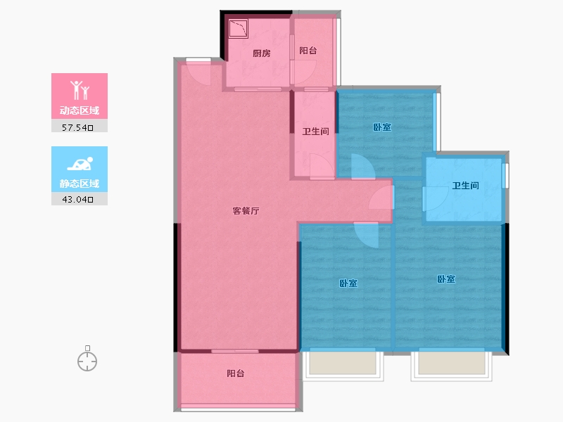 广西壮族自治区-玉林市-永利印象-91.39-户型库-动静分区