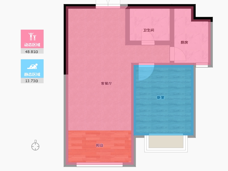 甘肃省-兰州市-兴兰湖滨国际-55.63-户型库-动静分区