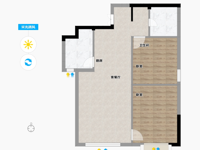 甘肃省-兰州市-兴兰湖滨国际-73.54-户型库-采光通风