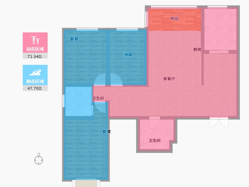 甘肃省-兰州市-兴兰湖滨国际-107.63-户型库-动静分区