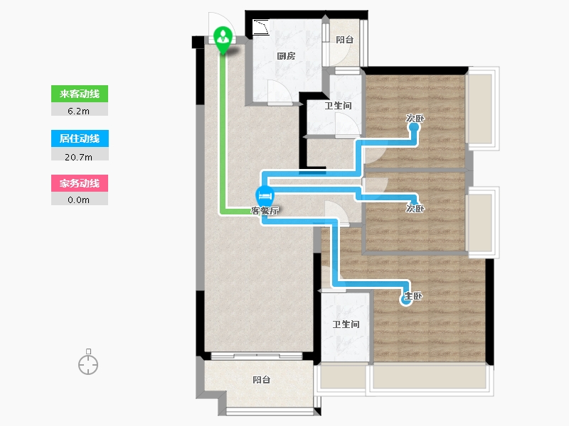 广东省-中山市-畔山中心城-86.00-户型库-动静线