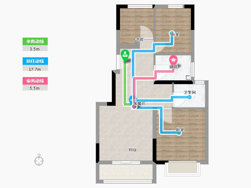 江苏省-无锡市-宝龙TOD未来新城-68.01-户型库-动静线