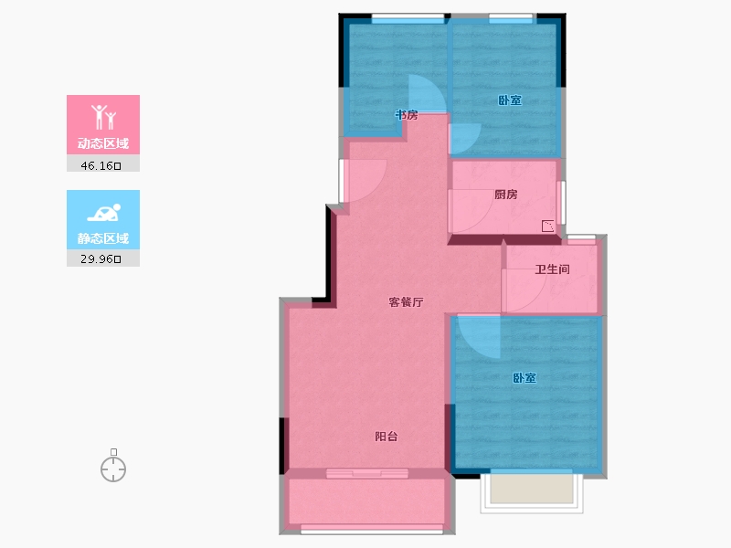 江苏省-无锡市-宝龙TOD未来新城-68.01-户型库-动静分区