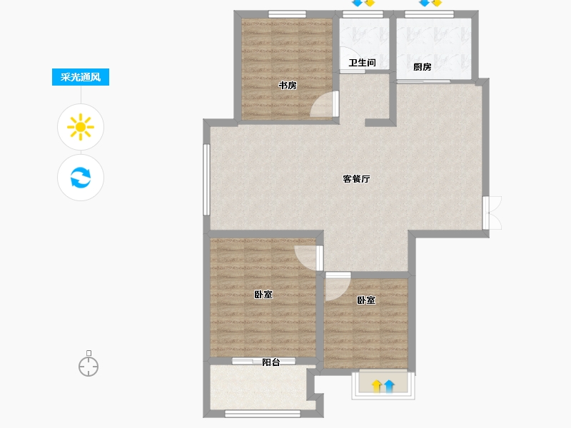 江苏省-徐州市-李集英才佳苑-101.00-户型库-采光通风