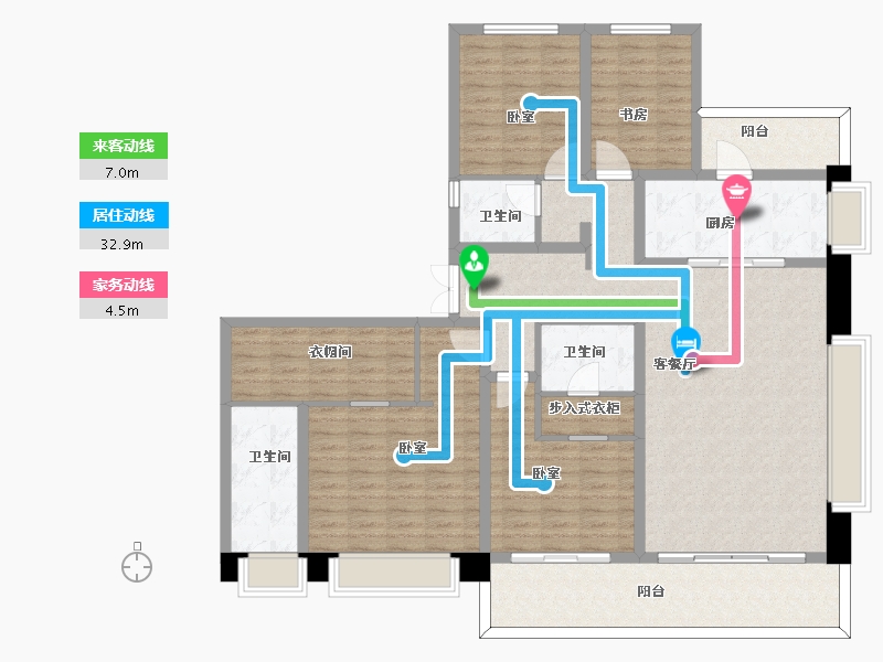 陕西省-西安市-奥园和悦府-150.10-户型库-动静线